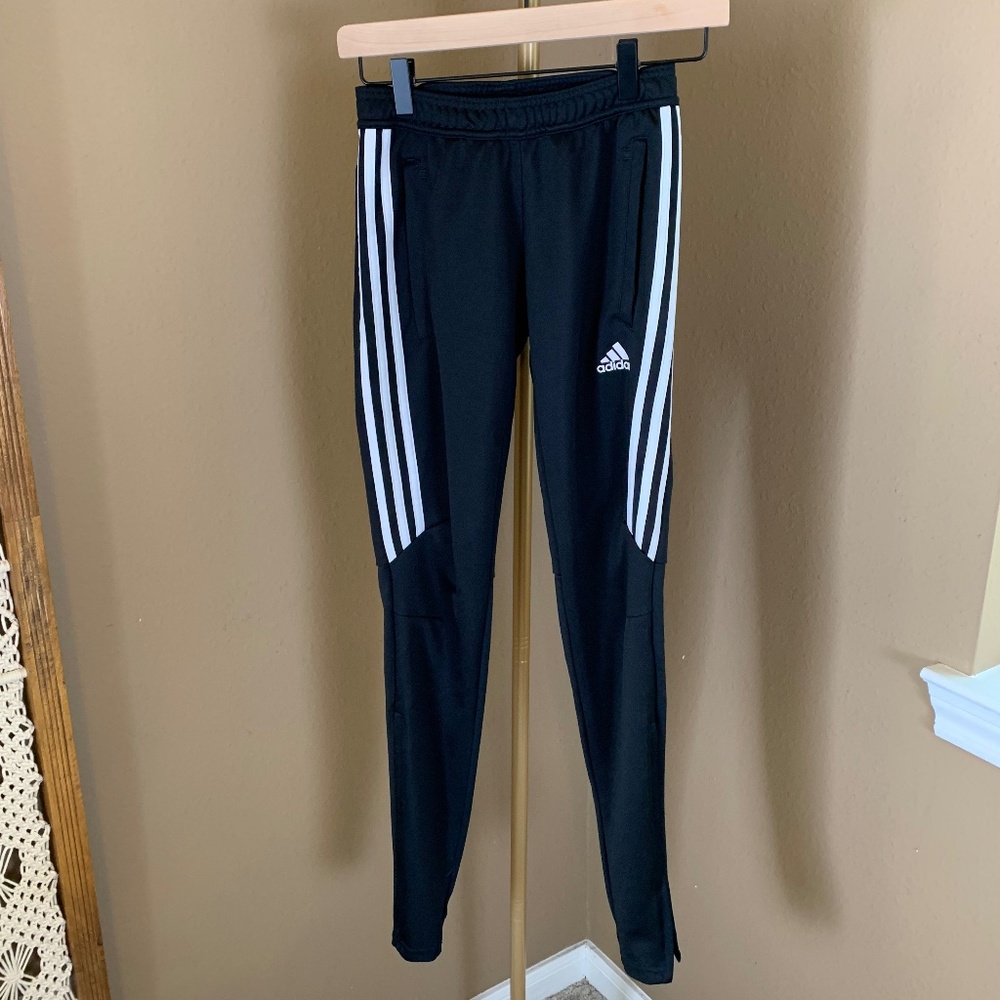 Adidas Tiro Training Pants Women’s 2XS Black 3-Stripes‎ Climacool Soccer Joggers